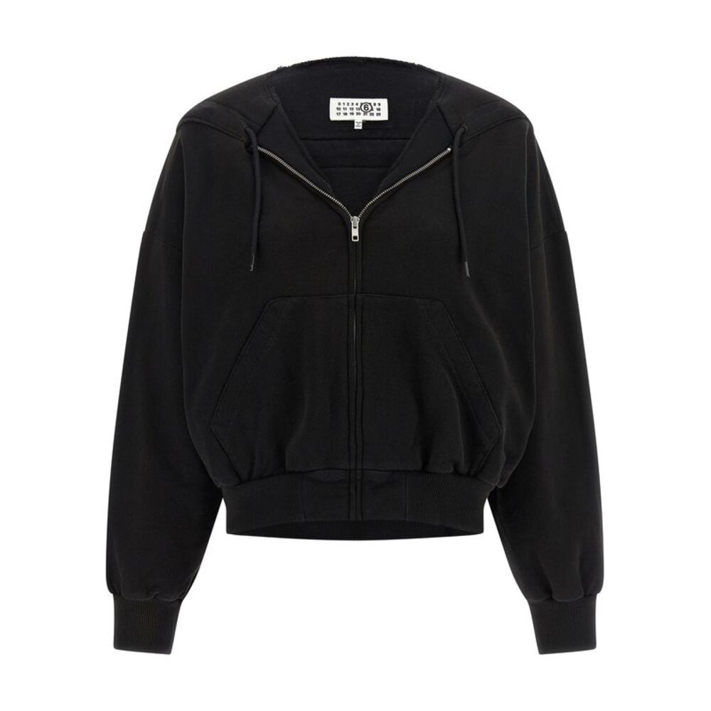 MM6 Maison Margiela Black Cotton Women's Sweatshirt